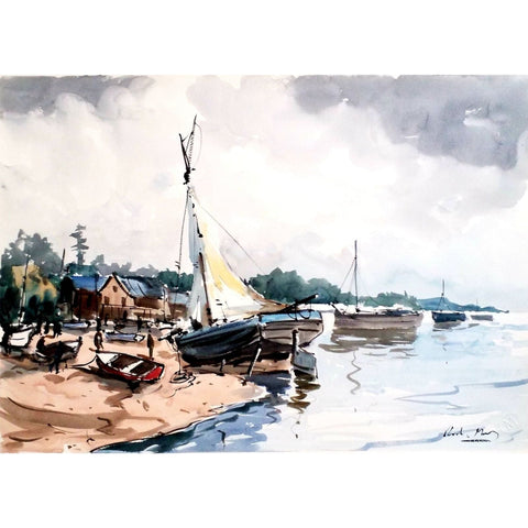 VELERO EN MAREA BAJA