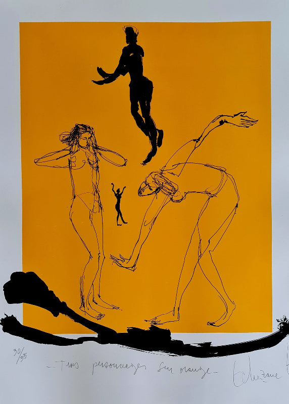 TROIS PERSONNAGES SUR ORANGE