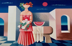 MUJER CON SANDIA - Tarquinia