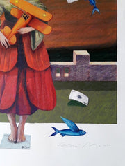 NIÑA ATACADA POR PECES AZULES - tarquinia