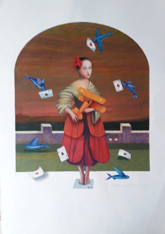 NIÑA ATACADA POR PECES AZULES - tarquinia